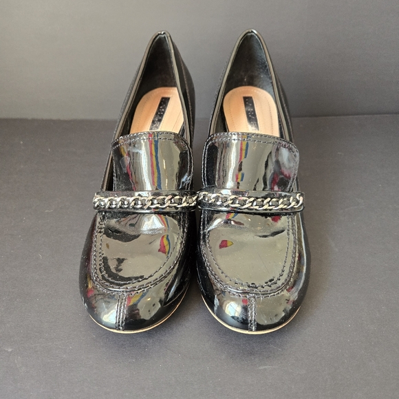 Tahari | Lasalle Mary Jane Penny Loafer Chunky Block Heels y2k preppy 90s 9M - Picture 5 of 9